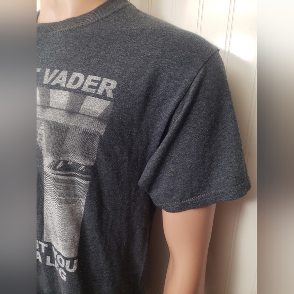 Gray Star Wars Darth Vader Fun Graphic T-Shirt- Sz M - Picture 6 of 8